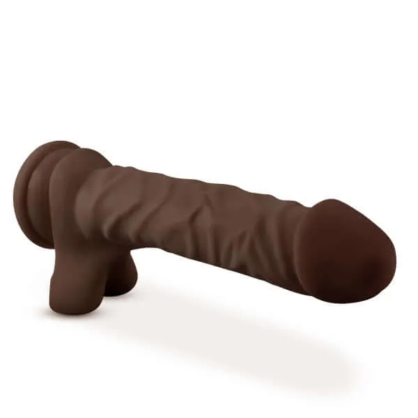 Blush Novelties Dildos Dr Skin Plus 9 inches Posable Dildo with Balls Chocolate Dark Brown Skin Tone Blush Novelties Dildos Dr Skin Plus 9 inches Posable Dildo with Balls Chocolate Dark Brown Skin Tone