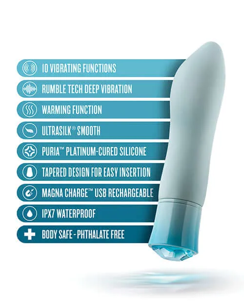 Blush Novelties Oh My Gem Ardor Aquamarine Blue Rechargeable Vibrator Vibrators