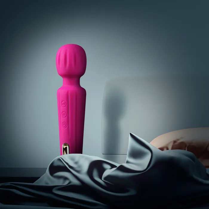 Blush Vibrators Blush Allana Velvet 20 Function Vibrating Massage Wand With RumboTech