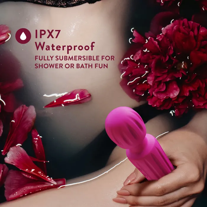 Blush Vibrators Blush Allana Velvet 20 Function Vibrating Massage Wand With RumboTech