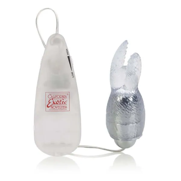 California Exotic Novelties Female Sex Toys Pocket Exotics Snow Bunny Bullet Vibrator Clear Set