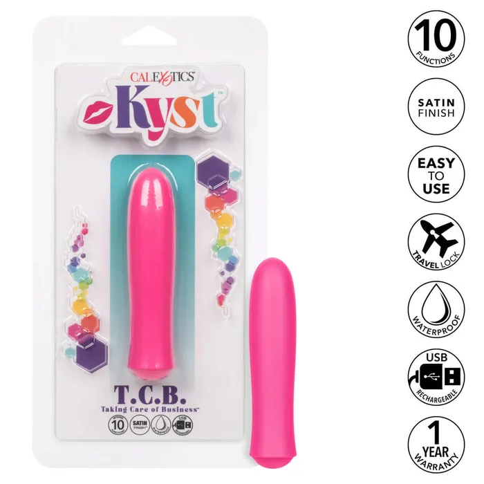 California Exotic Novelties Kyst Taking Care Of Business Pink Vibrator Mini Massager Vibrators