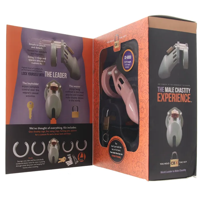 CBX Anal CB6000 Pink Male Chastity Device in 325 Inch