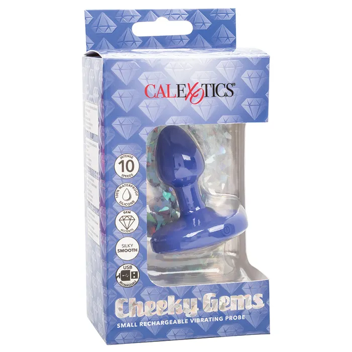 Cheeky Gems Rechargeable Vibrating ProbeBlue Small CAL EXOTICS Anal