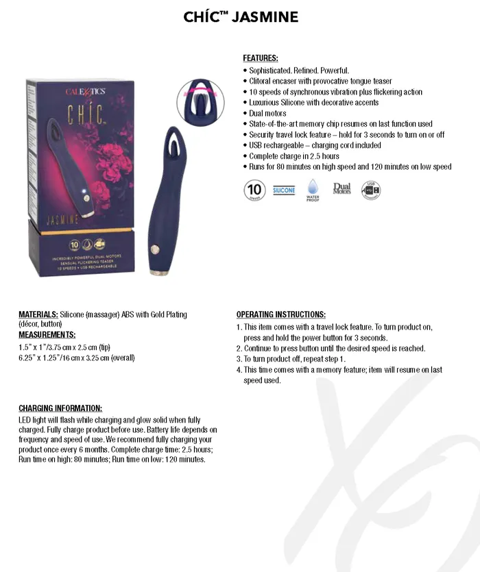 Chic Jasmine CAL EXOTICS Vibrators Chic Jasmine CAL EXOTICS Vibrators