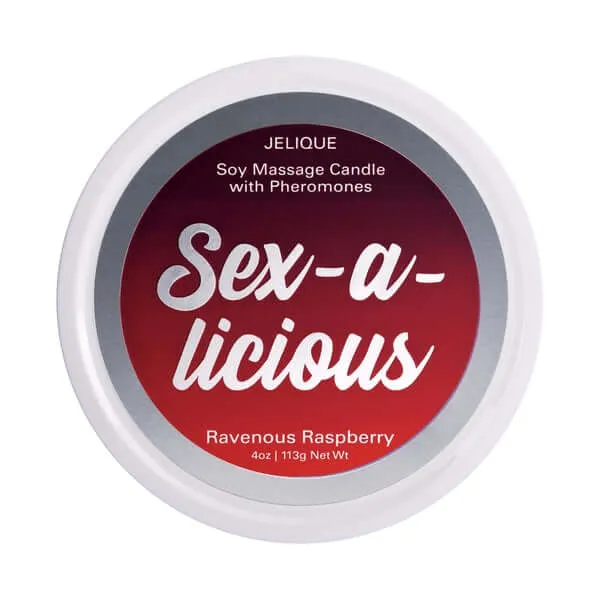 Classic Brands Couples Massage Candle with Pheromones SexALicious Ravenous Raspberry 4 Oz