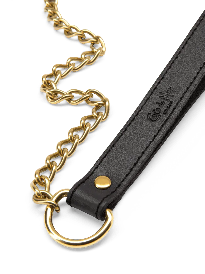 Coco de Mer Restraints Coco de Mer Black Leather Lead Coco de Mer Restraints Coco de Mer Black Leather Lead