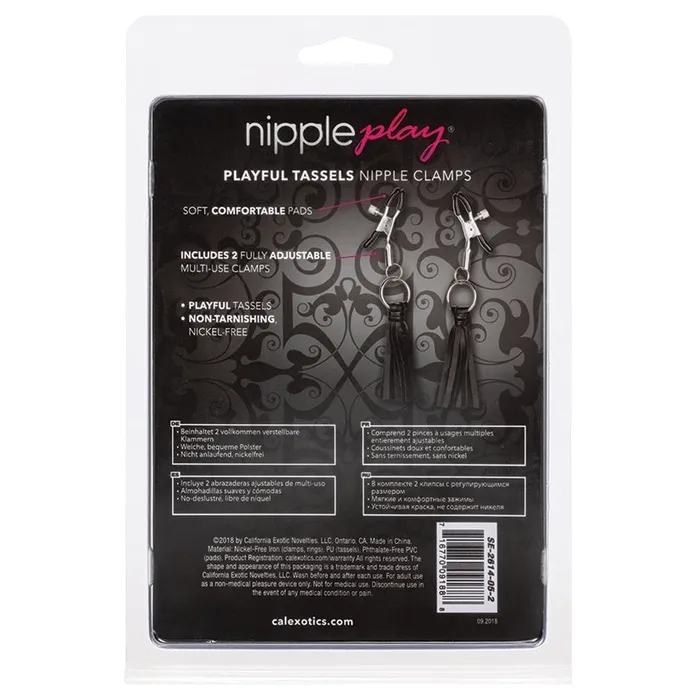 Couples CAL EXOTICS Nipple Play Playful Tassels Nipple ClampsBlack