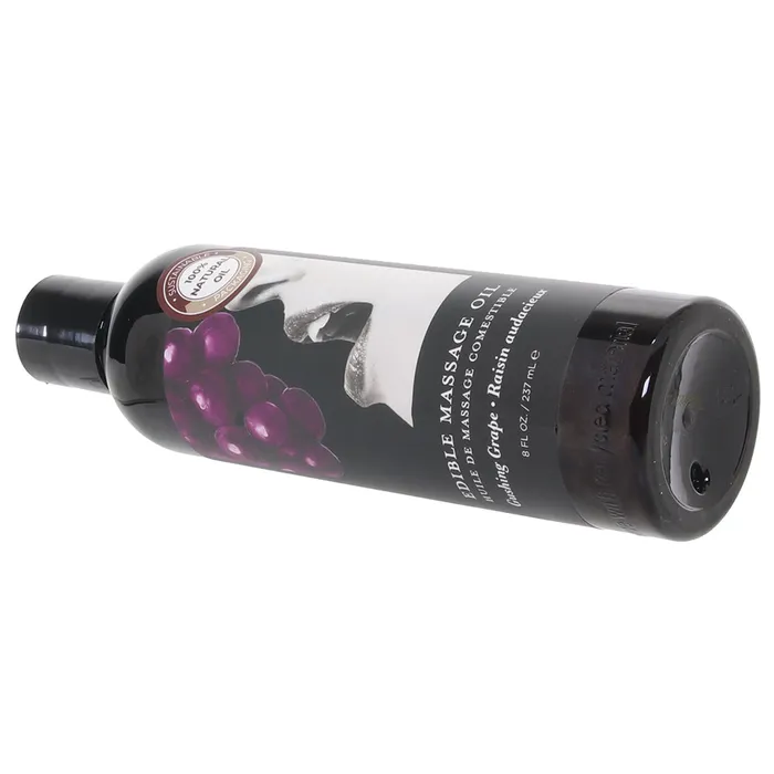 Couples Earthly Body Edible Massage Oil 8oz236ml in Gushing Grape