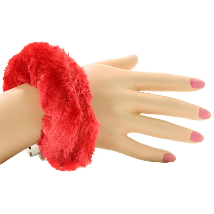 Couples Pipedream Fetish Fantasy Furry Cuffs in Red Couples Pipedream Fetish Fantasy Furry Cuffs in Red
