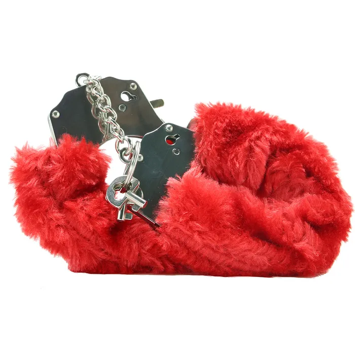 Couples Pipedream Fetish Fantasy Furry Cuffs in Red Couples Pipedream Fetish Fantasy Furry Cuffs in Red