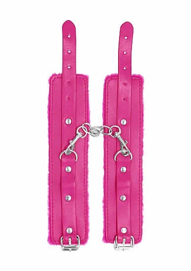 Couples SHOTS AMERICA Ouch Plush Leather Handcuffs Pink Embrace Comfort and Sensuality in Bondage Play