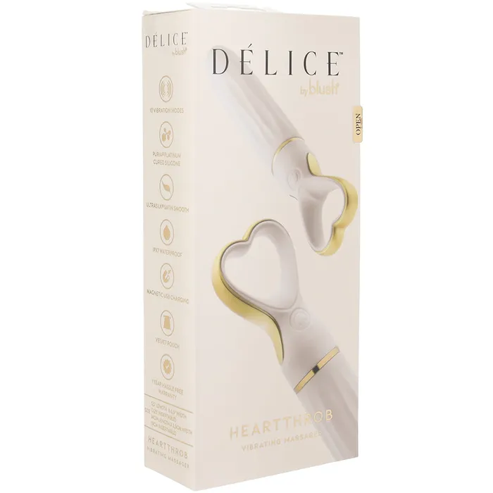 Dlice Heart Throb Bullet Vibe in White Bouquet Blush Female Sex Toys