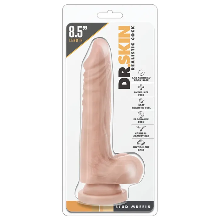 Dildos BLUSH Dr Skin Stud MuffinFlesh 85