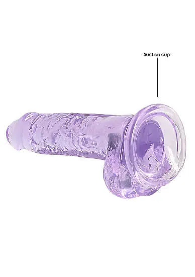 Dildos SHOTS AMERICA Real Cock 7 inches Realistic Dildo with Balls Purple