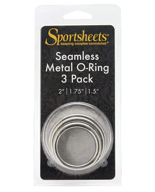 Dildos Sport Sheets Seamless Metal ORing 3 Pack 15 inches 175 inches and 2 inches Dildos Sport Sheets Seamless Metal ORing 3 Pack 15 inches 175 inches and 2 inches