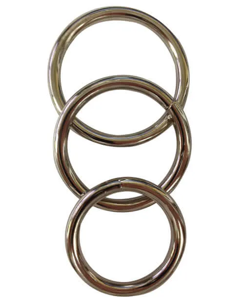 Dildos Sport Sheets Seamless Metal ORing 3 Pack 15 inches 175 inches and 2 inches