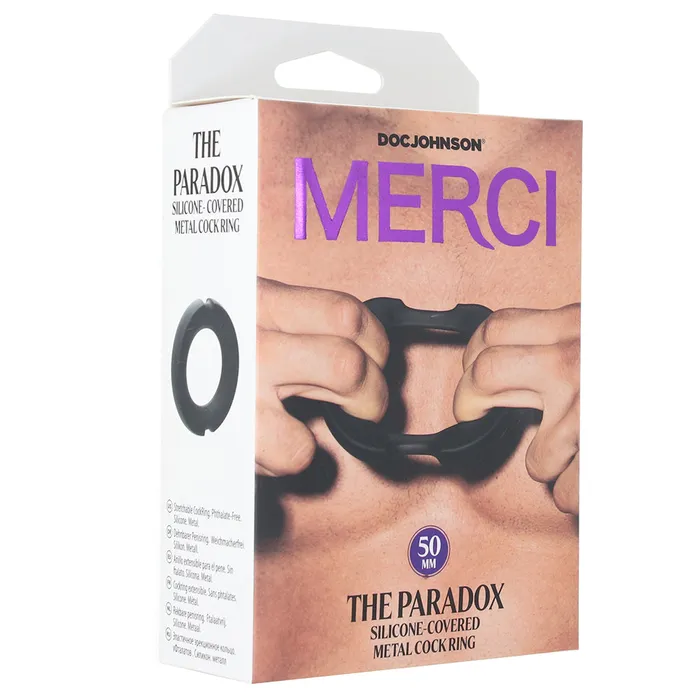 Doc Johnson Male Sex Toys The Paradox 50mm Silicone and Metal Cock Ring