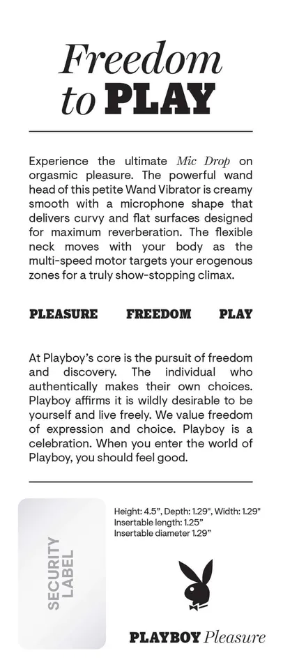 Evolved Novelties Female Sex Toys Unleash Sensational Pleasure with the Playboy Mic Drop Massager