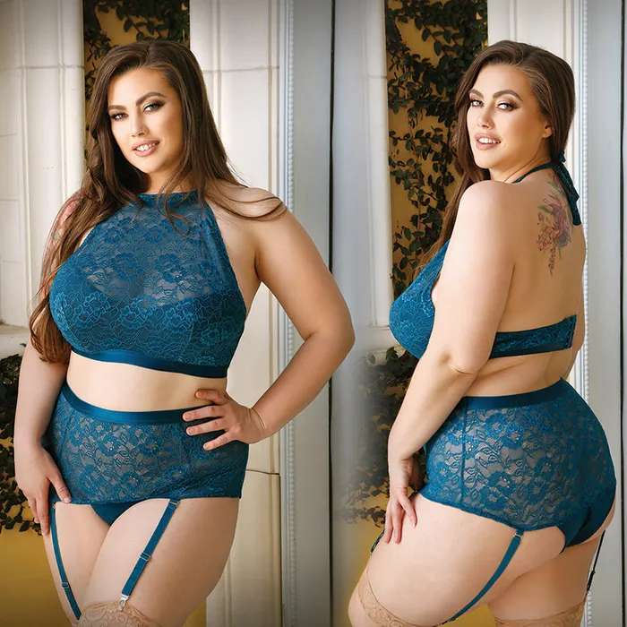 Fantasy Lingerie Female Sex Toys Fantasy Lingerie Shay Lace Bra Top Crotchless PantyTeal 3X4X Fantasy Lingerie Female Sex Toys Fantasy Lingerie Shay Lace Bra Top Crotchless PantyTeal 3X4X