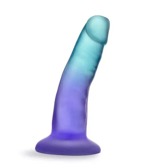 Female Sex Toys B Yours Morning Dew 5 Dildo Indigo Realistic Design with Suction Cup Blush Novelties