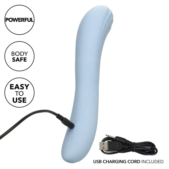 Female Sex Toys California Exotic Novelties Azure Collection Contoured G 12Function Vibrator Textured Tip