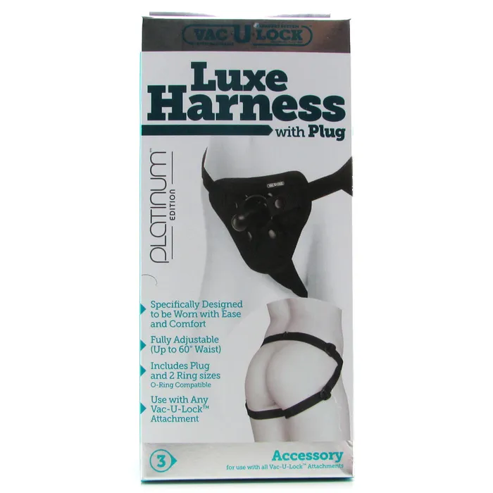 Female Sex Toys Doc Johnson Platinum Edition VacULock Luxe Harness with Plug Female Sex Toys Doc Johnson Platinum Edition VacULock Luxe Harness with Plug