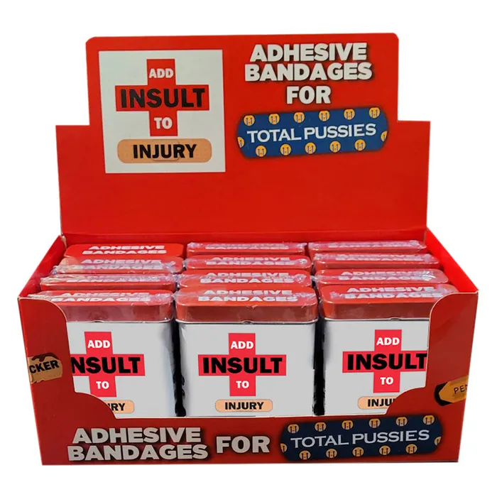 Female Sex Toys HOTT PRODUCTS Add Insult to Injury Bandaids Display of 12