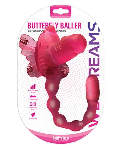 Female Sex Toys HOTT Products Wet Dreams Butterfly Baller Sex Harness with Dildo and Dual Motors Female Sex Toys HOTT Products Wet Dreams Butterfly Baller Sex Harness with Dildo and Dual Motors