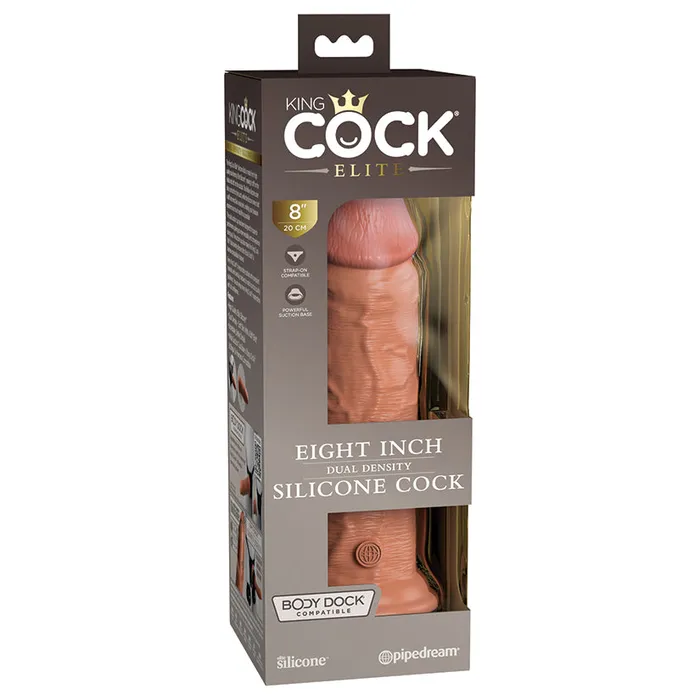 Female Sex Toys PIPEDREAM King Cock Elite Dual Density Silicone CockTan 8