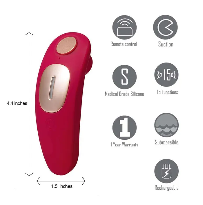 Female Sex Toys Remi 15 Function Rechargeable Remote Control Suction Panty Vibe Maia Toys Female Sex Toys Remi 15 Function Rechargeable Remote Control Suction Panty Vibe Maia Toys