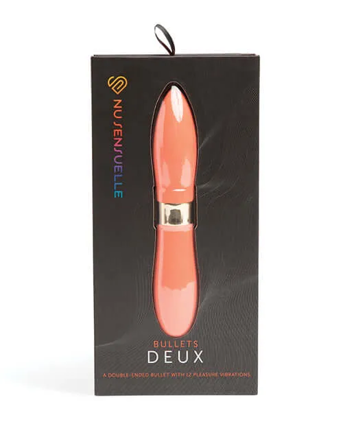 Female Sex Toys Sensuelle Double Ended Deux Bullet Vibrator Coral Orange 12 Speeds Per End Nu Sensuelle Female Sex Toys Sensuelle Double Ended Deux Bullet Vibrator Coral Orange 12 Speeds Per End Nu Sensuelle