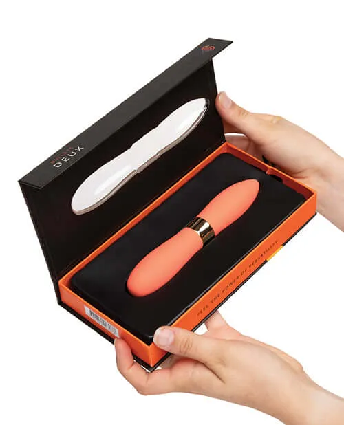 Female Sex Toys Sensuelle Double Ended Deux Bullet Vibrator Coral Orange 12 Speeds Per End Nu Sensuelle