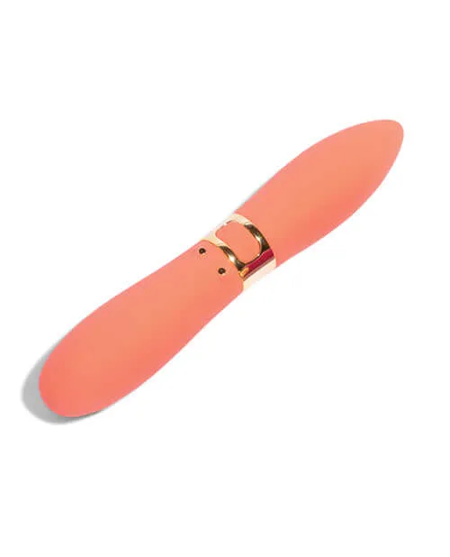 Female Sex Toys Sensuelle Double Ended Deux Bullet Vibrator Coral Orange 12 Speeds Per End Nu Sensuelle