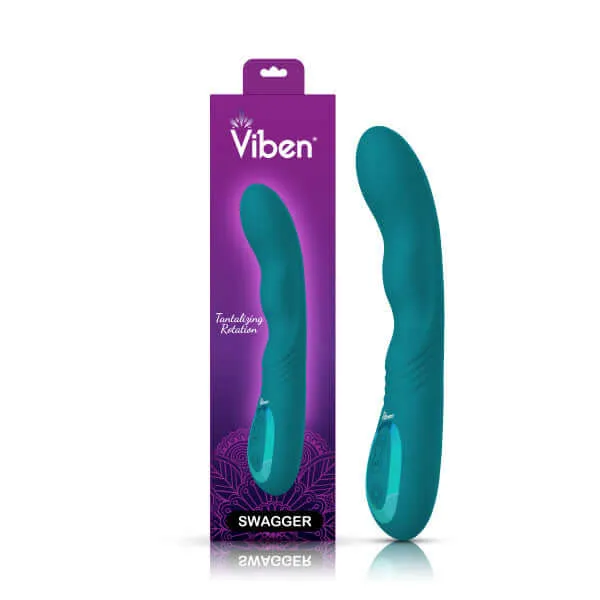 Female Sex Toys Viben Swagger Ocean Wriggling GSpot Vibrator Dual Motors 10 Functions 3 Rotation Speeds