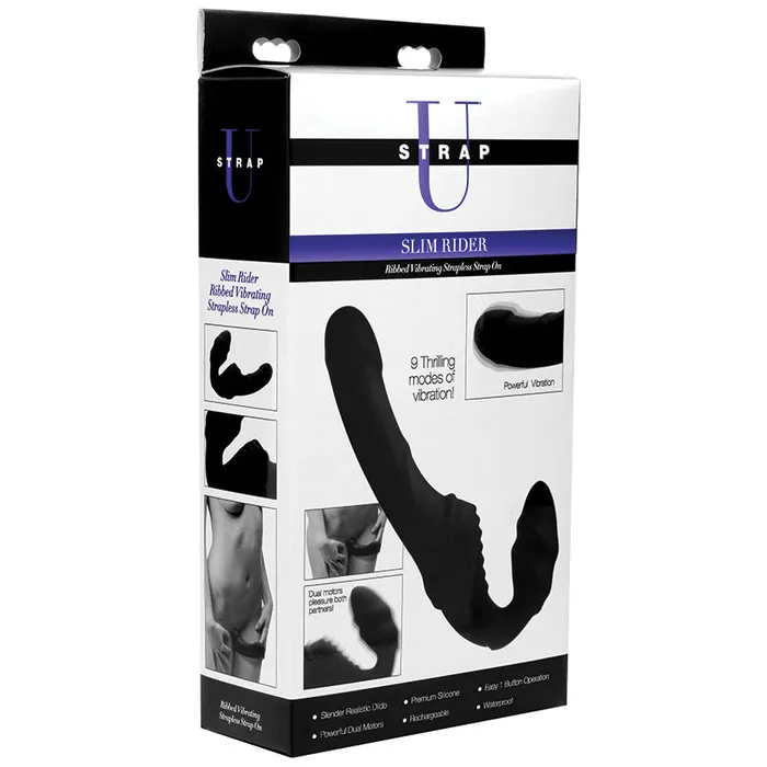 Female Sex Toys XR Brands Strap U Slim Rider Strapless Strap On Vibe