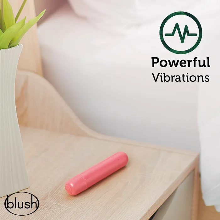 Gaia By Blush Eco Bullet PlantBased 4 Smooth Waterproof Bullet Vibrator in Pink Made from Sustainable BioFeel Blush Vibrators
