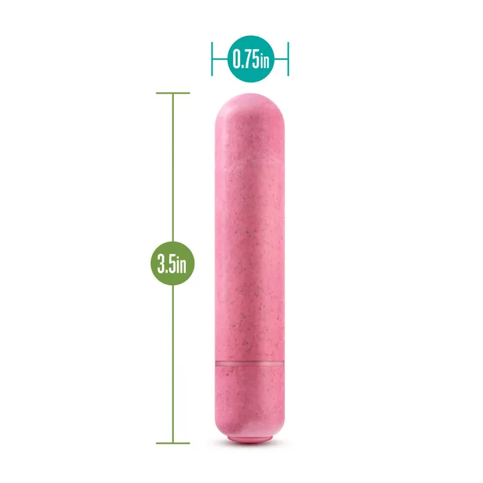 Gaia By Blush Eco Bullet PlantBased 4 Smooth Waterproof Bullet Vibrator in Pink Made from Sustainable BioFeel Blush Vibrators