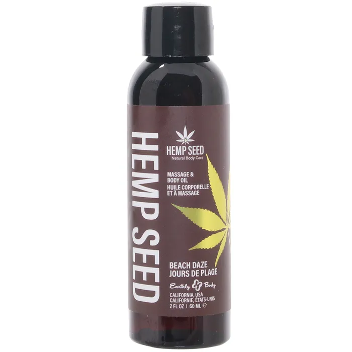 Hemp Seed Massage Oil 2oz60ml in Beach Daze Earthly Body Couples