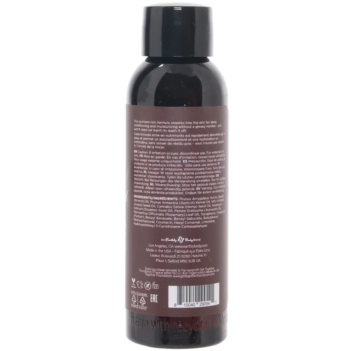 Hemp Seed Massage Oil 2oz60ml in Beach Daze Earthly Body Couples
