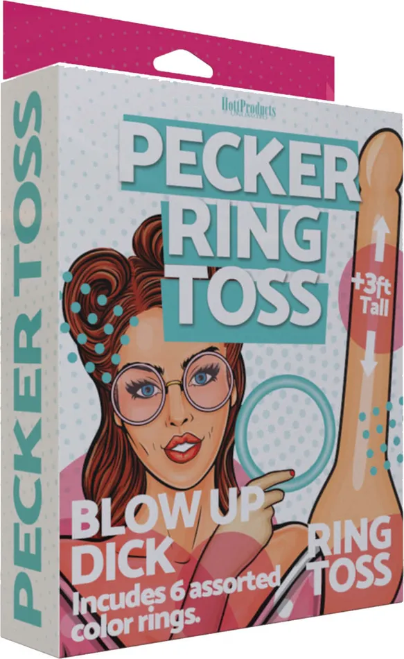 Inflatable Pecker Ring Toss Game by Hott Products Unlimited HOTT Products Male Sex Toys Inflatable Pecker Ring Toss Game by Hott Products Unlimited HOTT Products Male Sex Toys