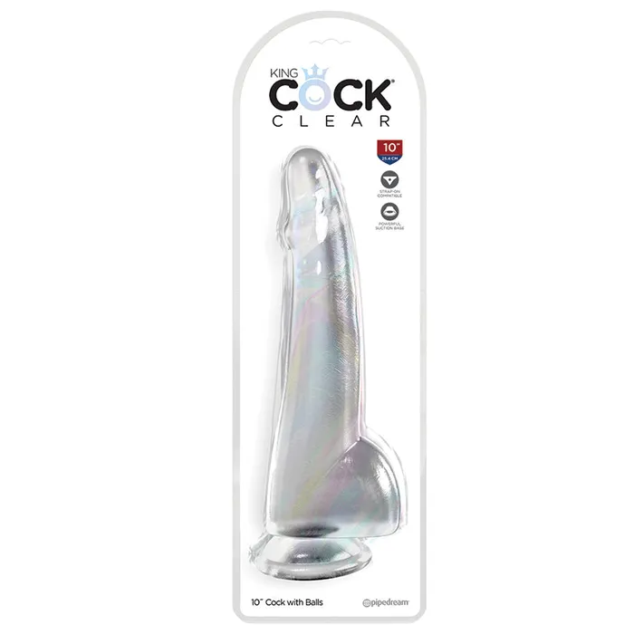 King Cock Clear with BallsClear 10 PIPEDREAM Dildos
