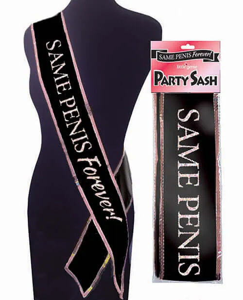 Little Genie Anal Same Penis Party Sash Black with Pink Trim Fun Accessory for Celebrations Little Genie Anal Same Penis Party Sash Black with Pink Trim Fun Accessory for Celebrations