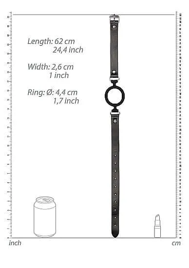 Male Sex Toys Black and White Silicone Ring Gag with Adjustable Straps SHOTS AMERICA