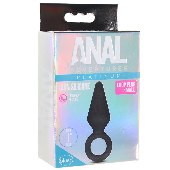 Male Sex Toys Blush Anal Adventures Platinum Loop Plug in Small Male Sex Toys Blush Anal Adventures Platinum Loop Plug in Small