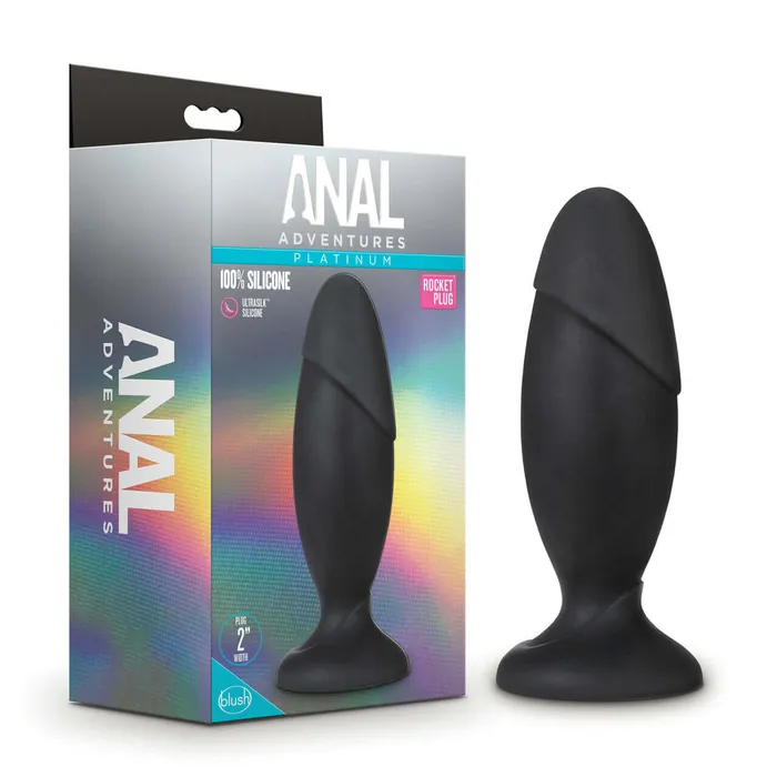 Male Sex Toys Blush Novelties Anal Adventures Platinum Silicone Rocket Plug Male Sex Toys Blush Novelties Anal Adventures Platinum Silicone Rocket Plug