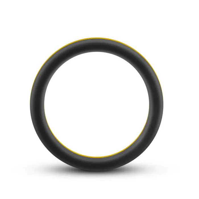 Male Sex Toys Blush Performance By Blush Pro Yellow Black Penis Rings Made with Purio Silicone 2Pack