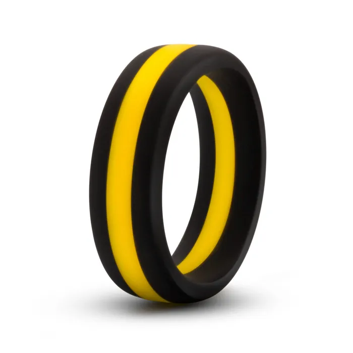 Male Sex Toys Blush Performance By Blush Pro Yellow Black Penis Rings Made with Purio Silicone 2Pack