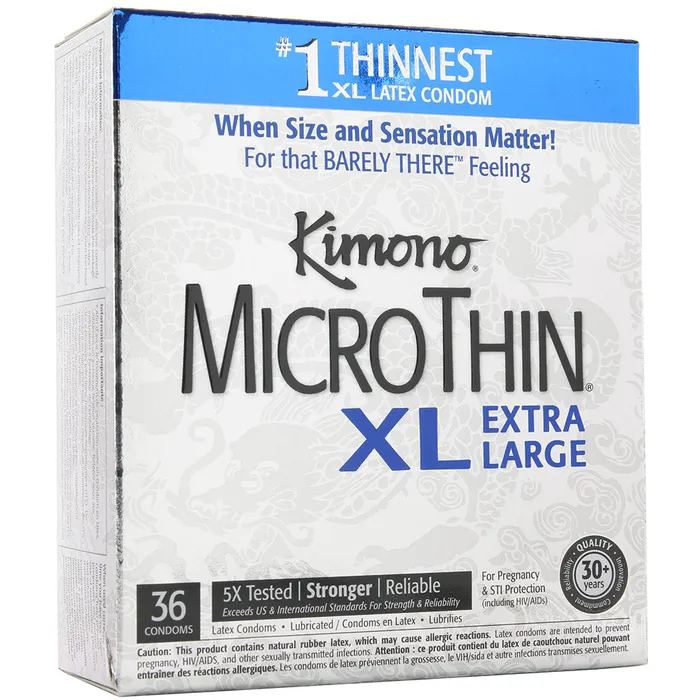 Male Sex Toys Kimono MicroThin XL Condoms in 36 Pack Kimono