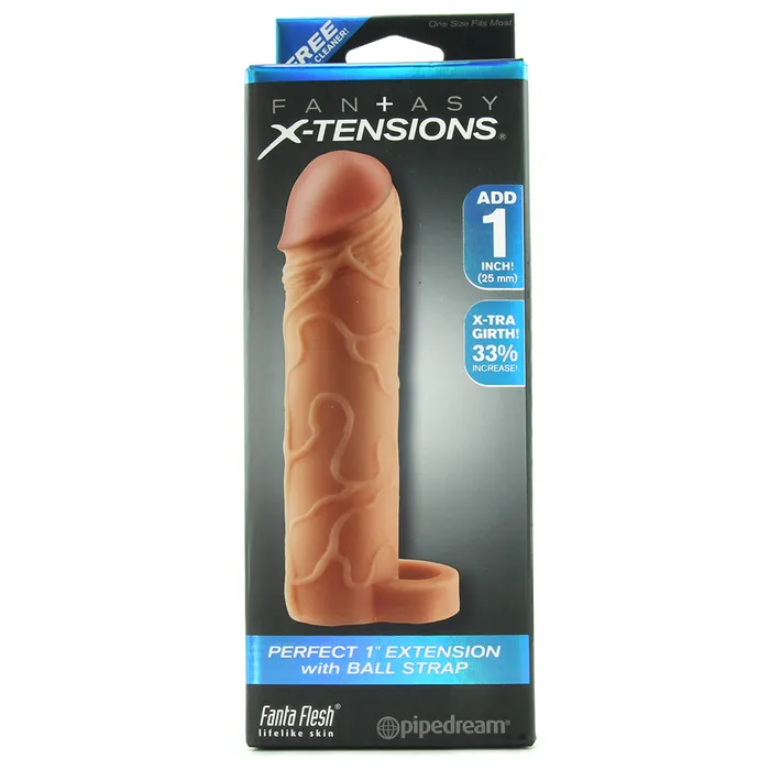 Male Sex Toys Pipedream Perfect 1 Inch Extension with Ball Strap in White Male Sex Toys Pipedream Perfect 1 Inch Extension with Ball Strap in White